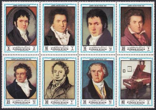 Potovn znmky Admn 1972 Ludwig van Beethoven Mi# 1336-43