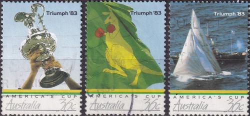 Potovn znmky Austrlie 1986 Zvody Americas Cup Mi# 1001-03