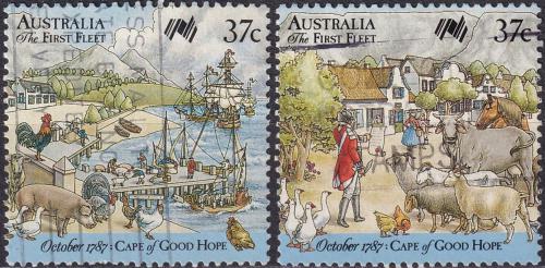 Potovn znmky Austrlie 1987 Australsk kolonizace 1A Mi# 1059-60