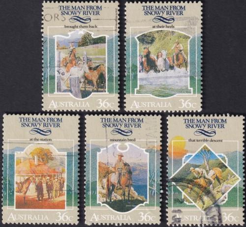 Potovn znmky Austrlie 1987 Folklr Mi# 1036-40