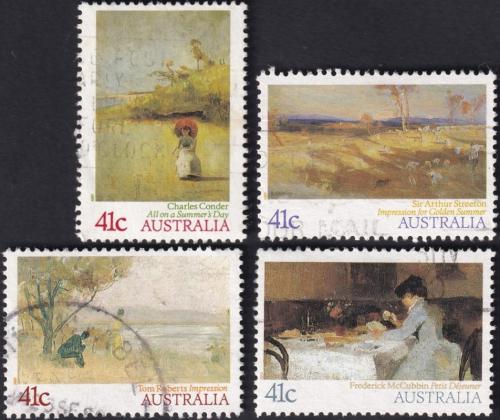 Potovn znmky Austrlie 1989 Umn, impresionismus Mi# 1161-64