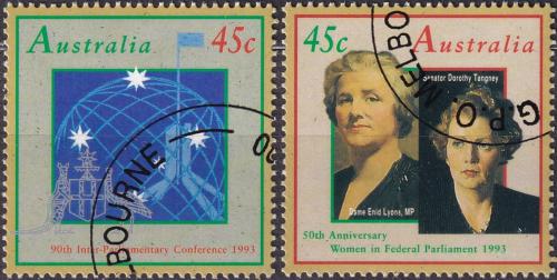 Potovn znmky Austrlie 1993 eny v parlamentu, 50. vro Mi# 1368-69