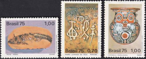 Potovn znmky Brazlie 1975 Archeologick nlezy Mi# 1491-93