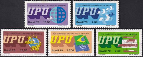 Potovn znmky Brazlie 1979 Kongres UPU Mi# 1723-27