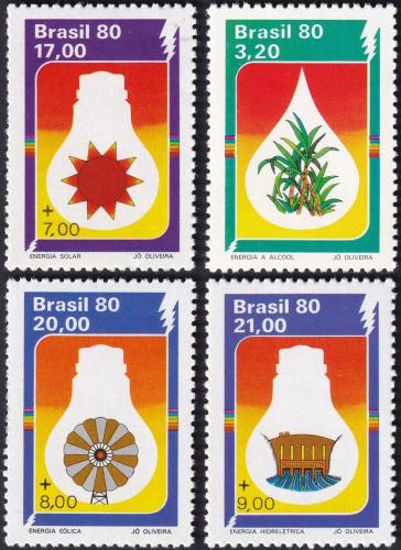 Potovn znmky Brazlie 1980 Zdroje energie Mi# 1752-55 Kat 10