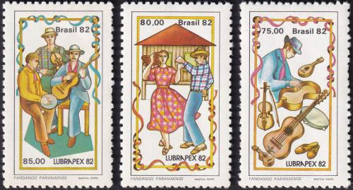 Potovn znmky Brazlie 1982 Vstava LUBRAPEX 82 Mi# 1924-26