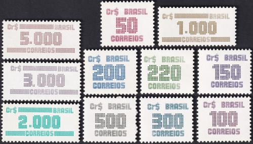 Potovn znmky Brazlie 1985-86 Nominln hodnoty Mi# 2111-21