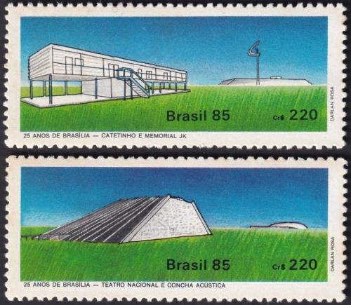 Potovn znmky Brazlie 1985 Brasilia, 25. vro Mi# 2104-05