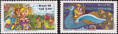 Potovn znmky Brazlie 1986 Vstava  LUBRAPEX 86 Mi# 2200-01