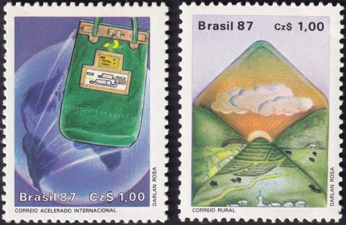 Potovn znmky Brazlie 1987 Potovn sluby Mi# 2208-09