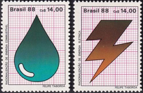 Potovn znmky Brazlie 1988 spora energi Mi# Mi# 2245-46