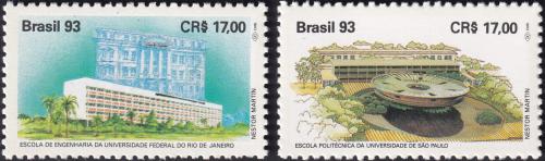 Potovn znmky Brazlie 1993 Univerzity Mi# 2542-43