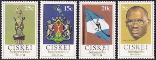 Potovn znmky Ciskei, JAR 1981 Nezvislost Mi# 1-4 