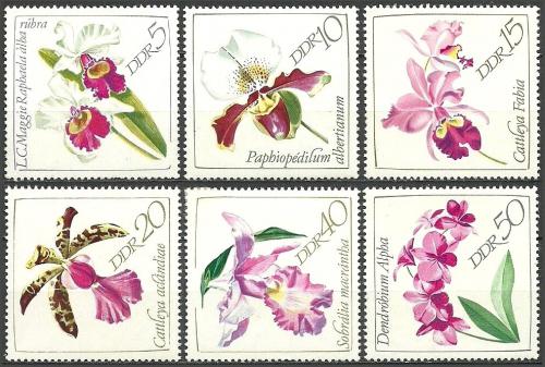 Potovn znmky DDR 1968 Orchideje Mi# 1420-25