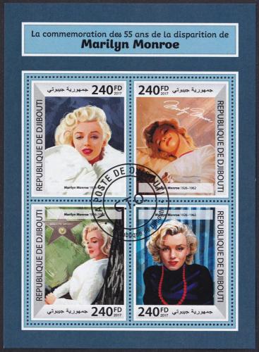 Potovn znmky Dibutsko 2017 Marilyn Monroe 1E Mi# 1901-04 Kat 10