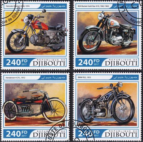 Potovn znmky Dibutsko 2017 Motocykly 1D Mi# 1643-46 1B Kat 10