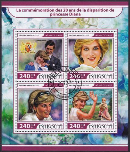 Potovn znmky Dibutsko 2017 Princezna Diana 1E Mi# 1732-35 Kat 10