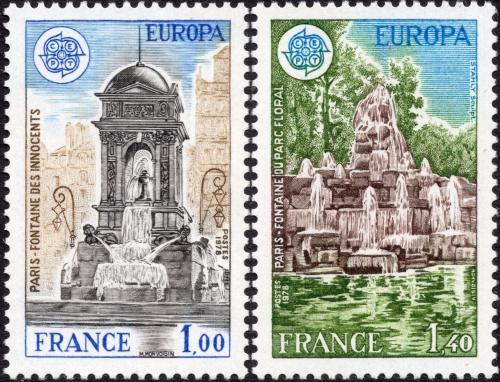 Potovn znmky Francie 1978 Evropa CEPT, pamtky Mi# 2098-99