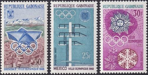 Potovn znmky Gabon 1967 Olympijsk hry Mi# 270-72