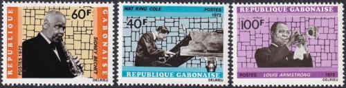 Potovn znmky Gabon 1972 Jazzov hudebnci Mi# 478-80 Kat 8
