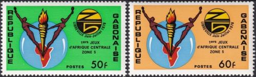 Potovn znmky Gabon 1976 Stedoafrick sportovn hry Mi# 592-93