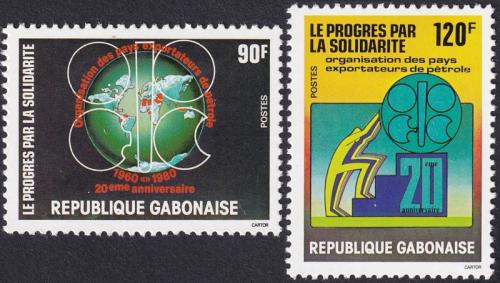 Potovn znmky Gabon 1980 OPEC, 20. vro Mi# 744-45