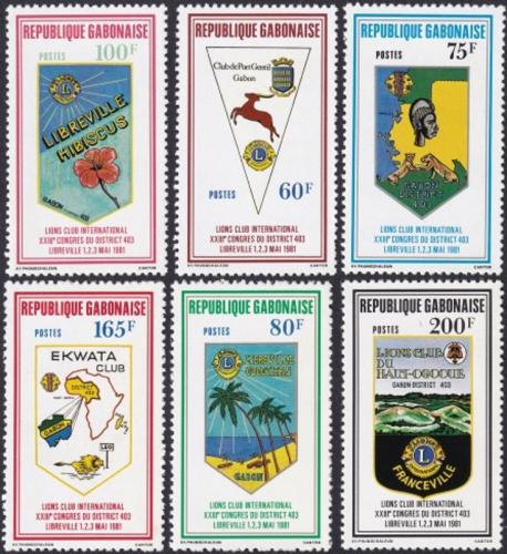 Potovn znmky Gabon 1981 Znaky klub Lions Mi# 769-74 Kat 9