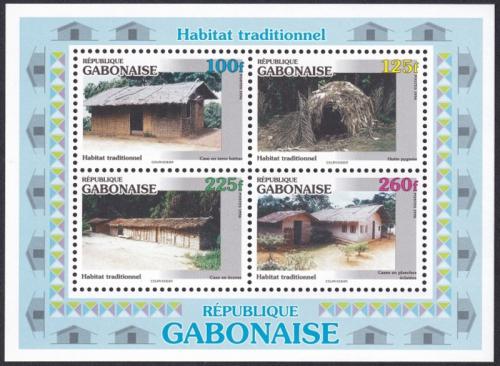Potovn znmky Gabon 1996 Tradin bydlen Mi# Block 88