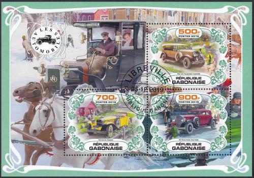 Potovn znmky Gabon 2019 Historick automobily 1A Mi# N/N