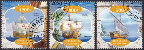 Potovn znmky Gabon 2020 Kolumbovy plachetnice 2A Mi# N/N