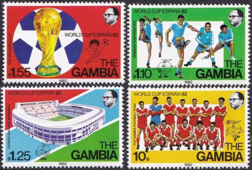 Potovn znmky Gambie 1982 MS ve fotbale Mi# 441-44
