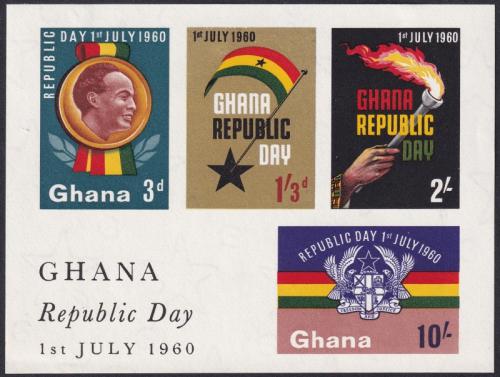 Potovn znmky Ghana 1960 Vyhlen republiky Mi# Block 2