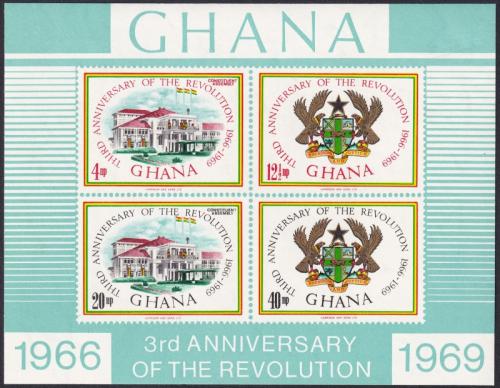 Potovn znmky Ghana 1969 norov revoluce, 3. vro Mi# Block 36 