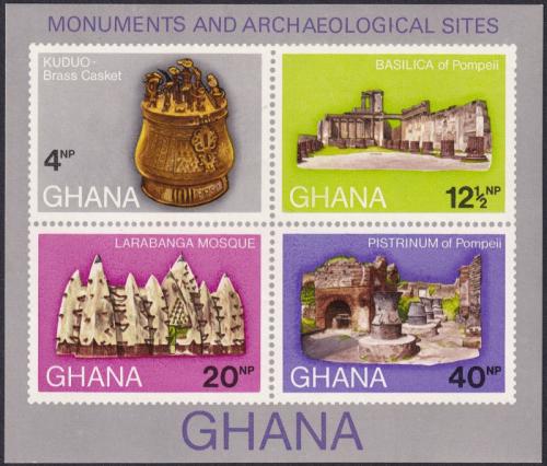 Potovn znmky Ghana 1970 Archeologick nlezy Mi# Block 41
