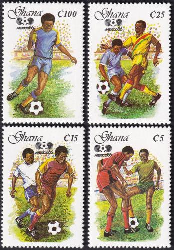 Potovn znmky Ghana 1987 MS ve fotbale Mi# 1138-41