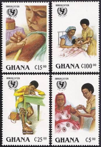 Potovn znmky Ghana 1988 Pomoc dtem Mi# 1182-85