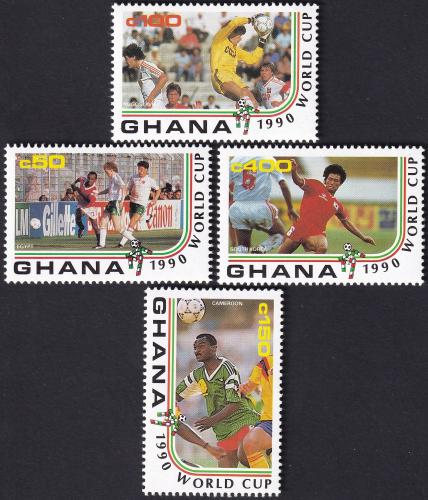 Potovn znmky Ghana 1990 MS ve fotbale nekompl