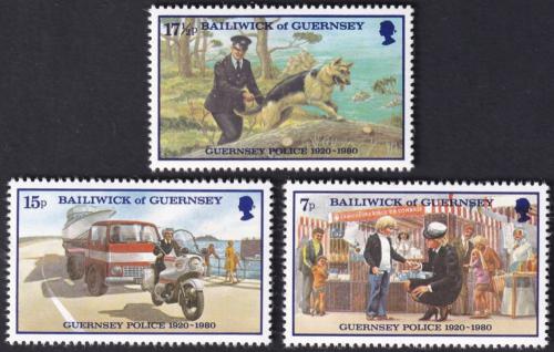 Potovn znmky Guernsey 1980 Ostrovn policie, 60. vro Mi# 206-08