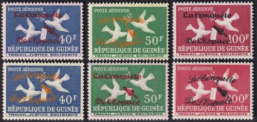 Potovn znmky Guinea 1962 Dobyt vesmru petisk Mi# 145-48 I-II Kat 19.30