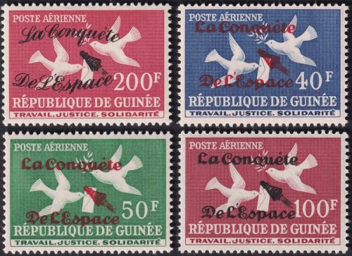 Potovn znmky Guinea 1962 Dobvn vesmru petisk Mi# 145-48