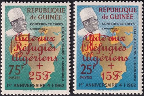 Potovn znmky Guinea 1962 Uprchlci z Alrska Mi# 143-44 