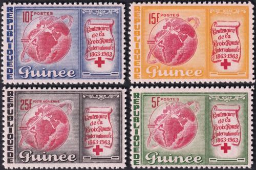 Potovn znmky Guinea 1963 Mezinrodn erven k, 100. vro Mi# 204-07