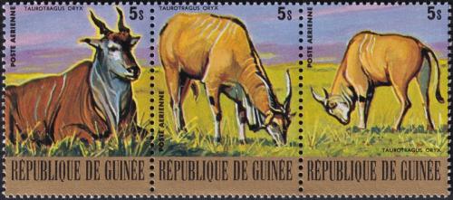 Potovn znmky Guinea 1977 Antilopa los Mi# 811-13 Kat 4.80