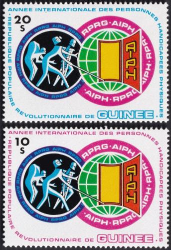 Potovn znmky Guinea 1983 Mezinrodn rok postiench Mi# 945-46 Kat 10.50