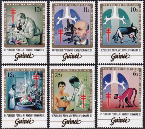 Potovn znmky Guinea 1983 Robert Koch, TBC Mi# 947-51,953 Kat 19