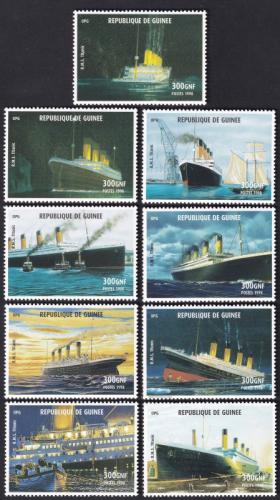 Potovn znmky Guinea 1998 Zkza Titaniku, 76. vro Mi# N/N