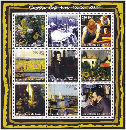 Potovn znmky Guinea 2002 Umn, Gustave Caillebotte Mi# 3925-33 Kat 11