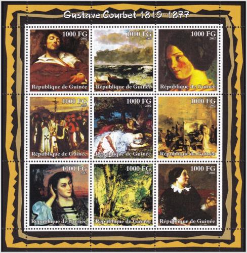 Potovn znmky Guinea 2002 Umn, Gustave Courbet Mi# 3943-51 Kat 14