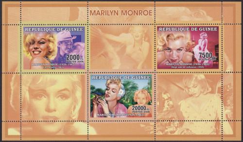 Potovn znmky Guinea 2006 Marilyn Monroe Mi# Mi# 4314-16 Bogen