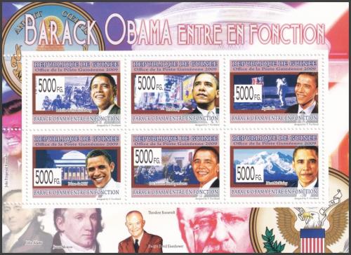 Potovn znmky Guinea 2009 Prezident Barack Obama 1A Mi# 6547-52 Kat 12 